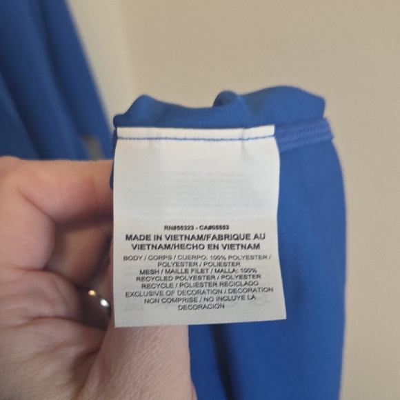 Nike Men's Blue and Gray Short Sleeve Tee - Picture 6 of 7